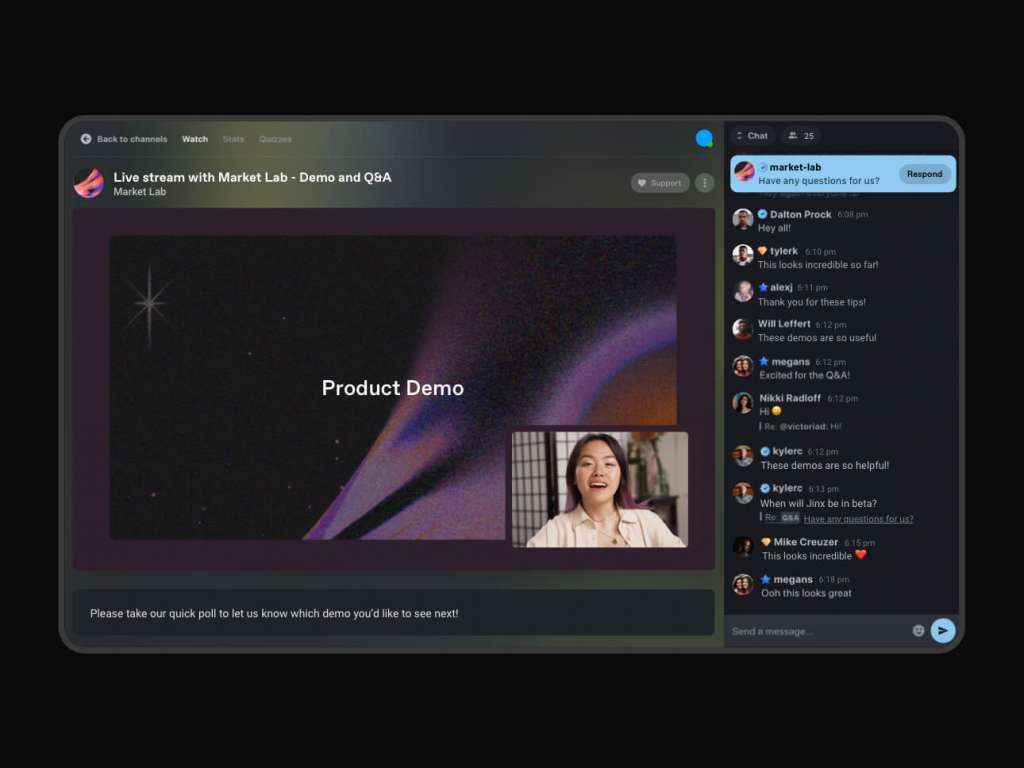 Product demo stream